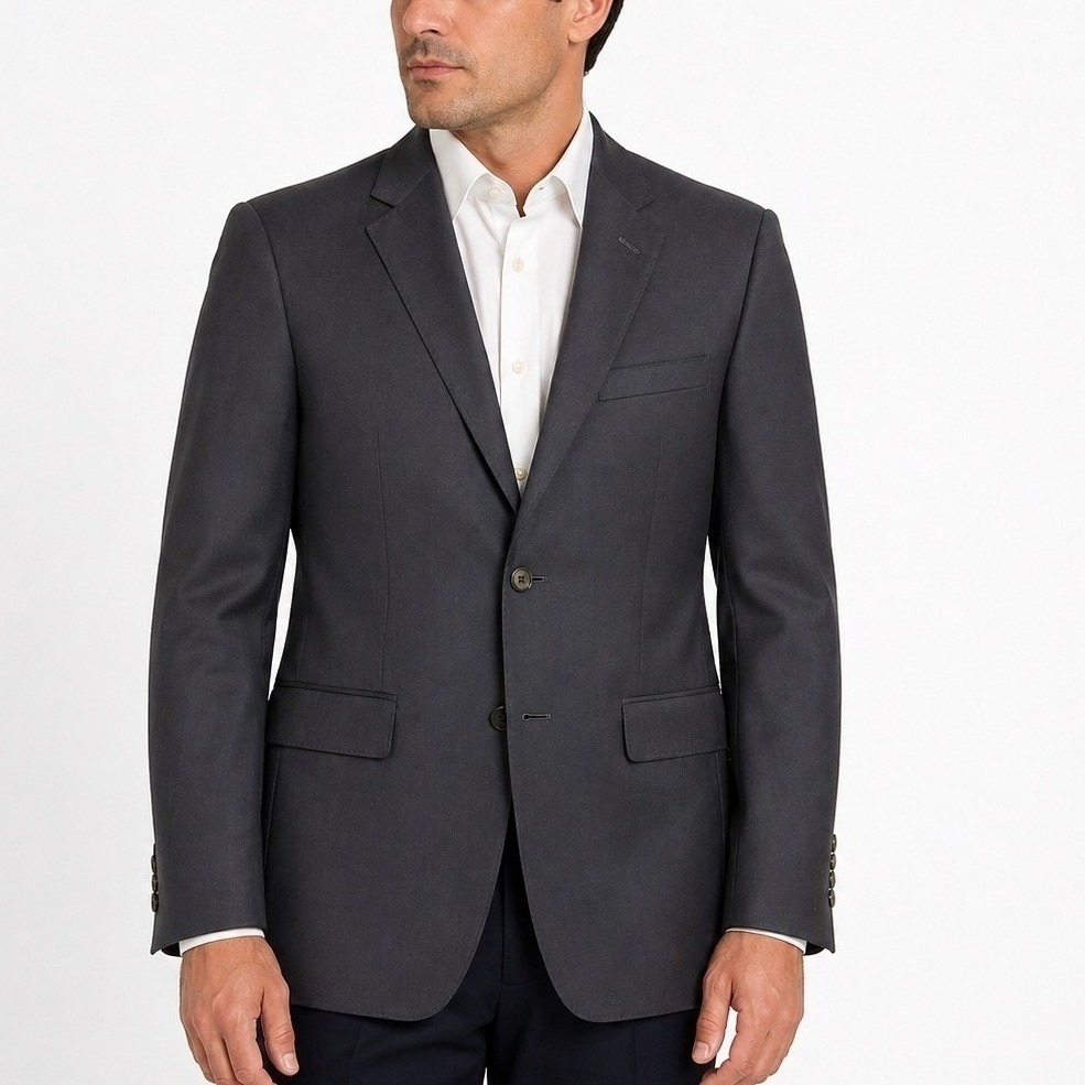 Jos A Bank Traveler Travel Tech Blazer Mens 38long Slim Fit Navy Blue Wool Blend